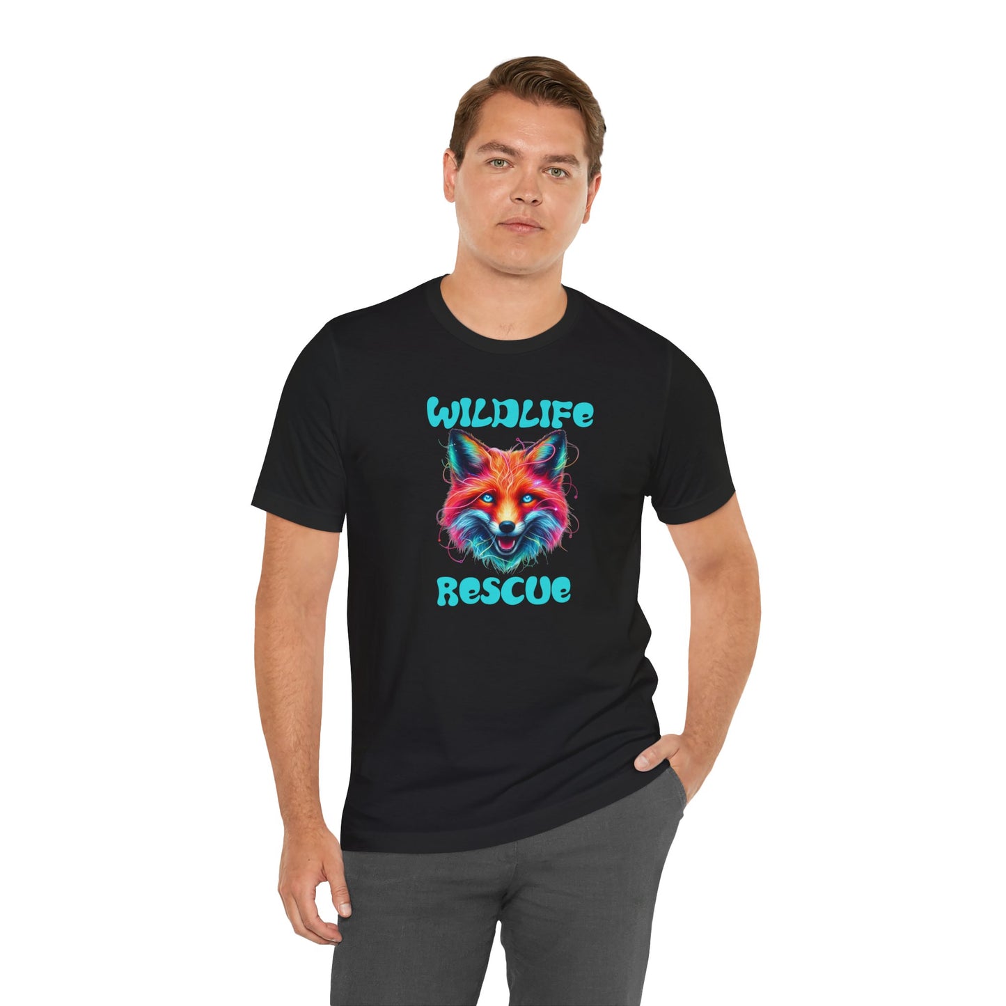 WildLife Rescue Neon Fox Tee - Four More Paws