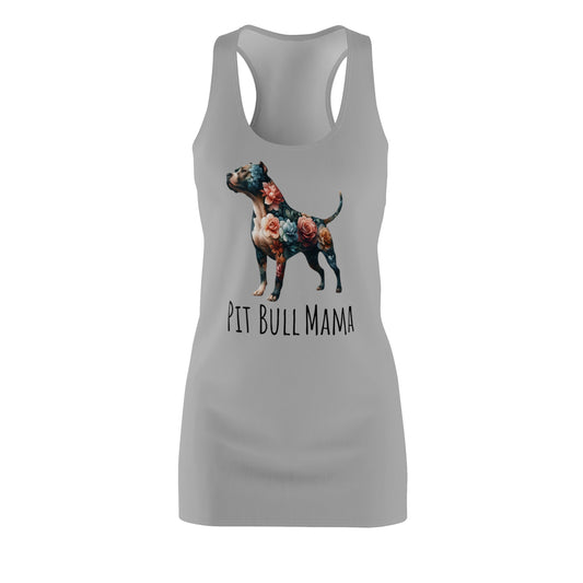 Pit Bull Mama Women's Cut & Sew Racerback Dress, Pittie Mom, Beach Dress for Pit Bull Mama, Gifts for Bully Mom