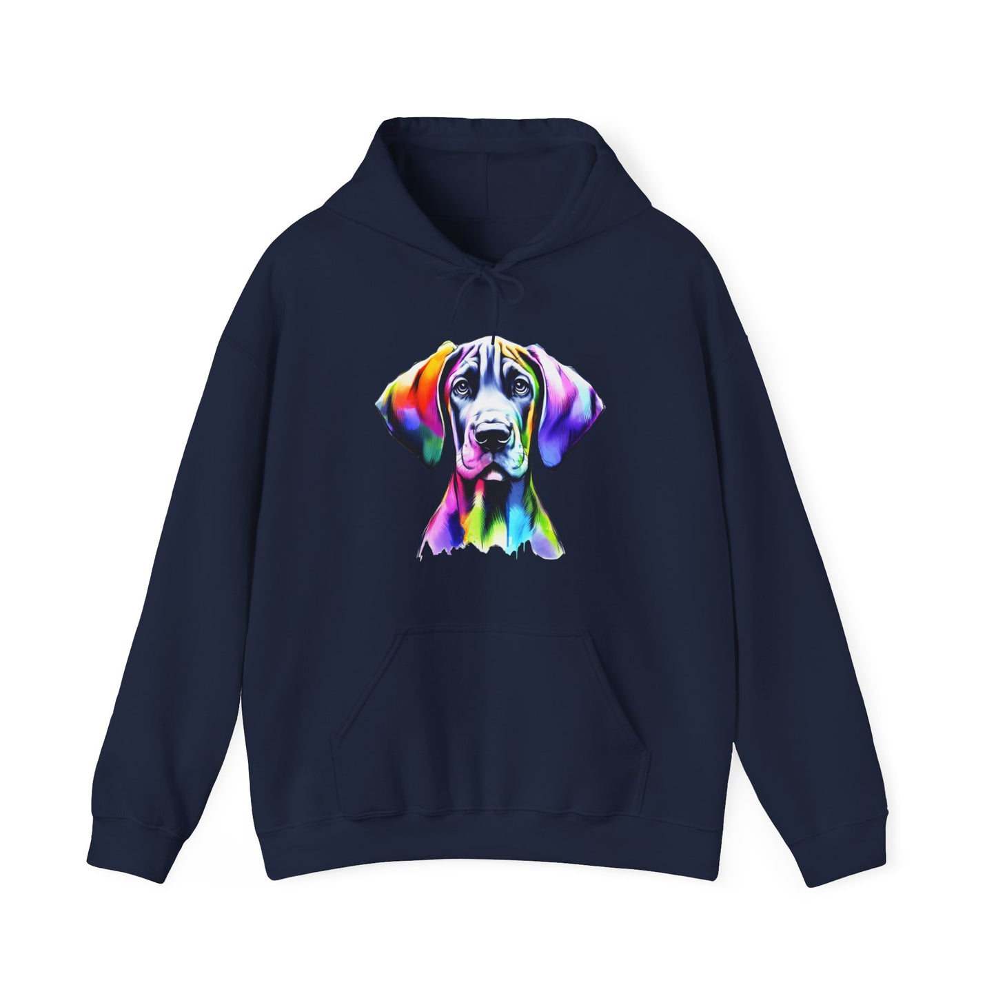 Neon Great Dane Dog Lover Hoodie