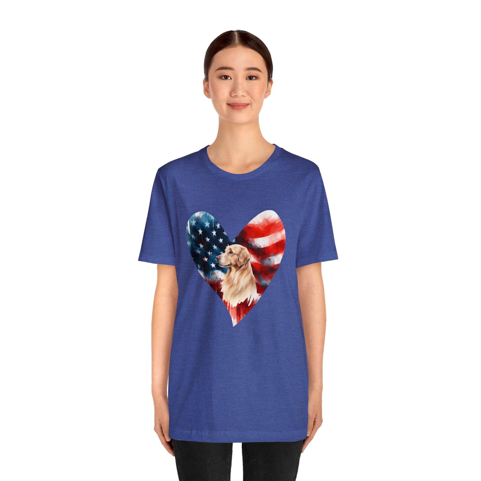 Golden Retriever American Flag - Four More Paws