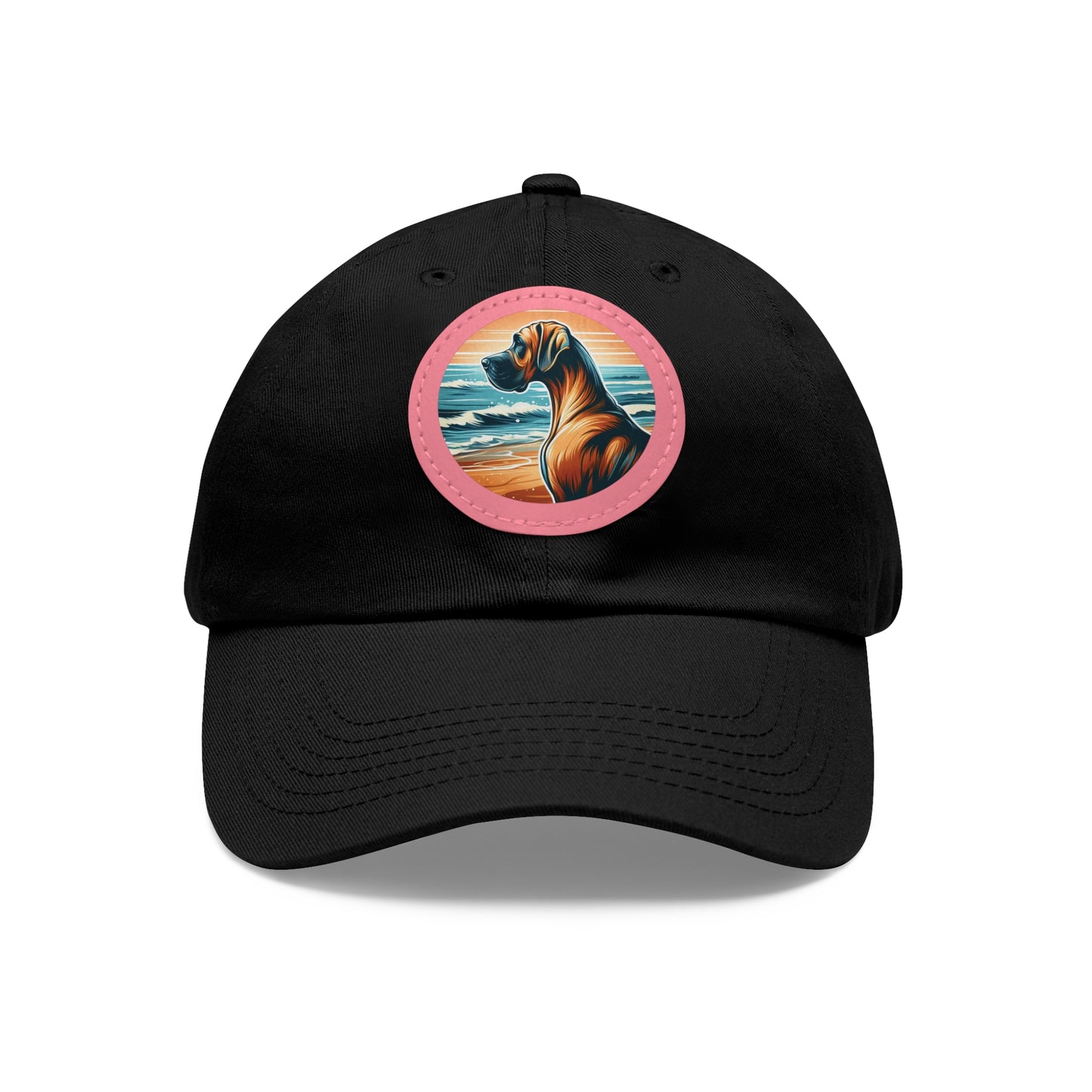 Retro Summer Vibes Fawn Great Dane Beach Summer Ball Cap