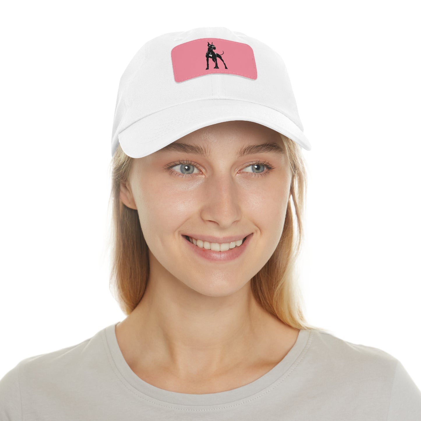 Great Dane with Cropped Ears Silhouette Low Profile Summer Ball Cap