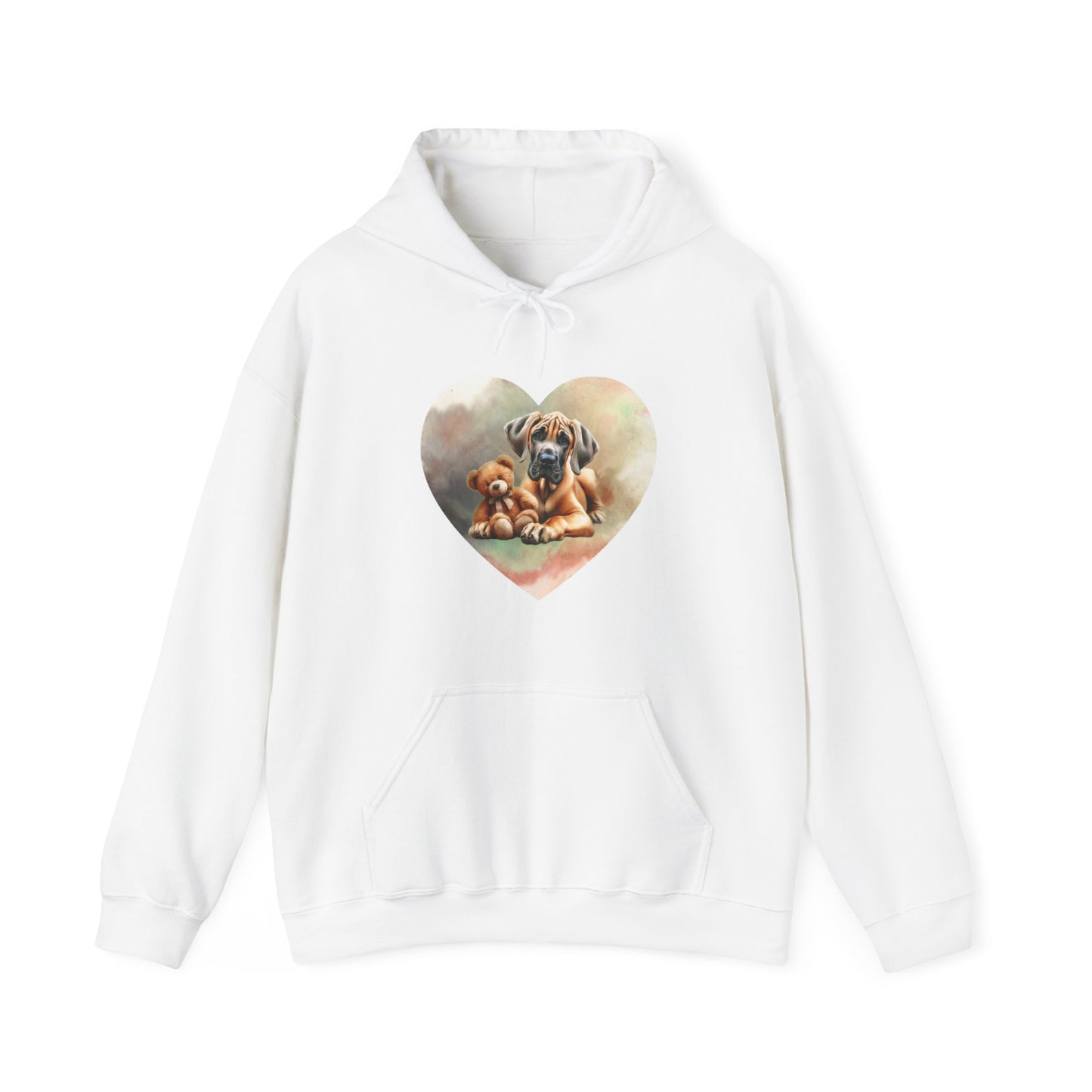 Great Dane Teddy Bear Heart Sweatshirt, Great Dane Valentines Day Sweatshirt, Great Dane gifts, Great Dane lover, Great Dane