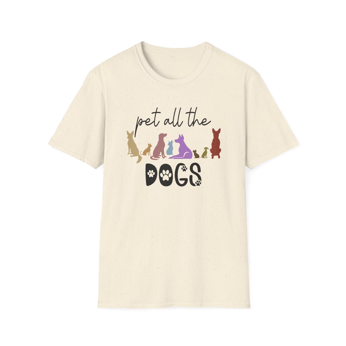 Pet All The Dogs Softstyle Tee - Four More Paws