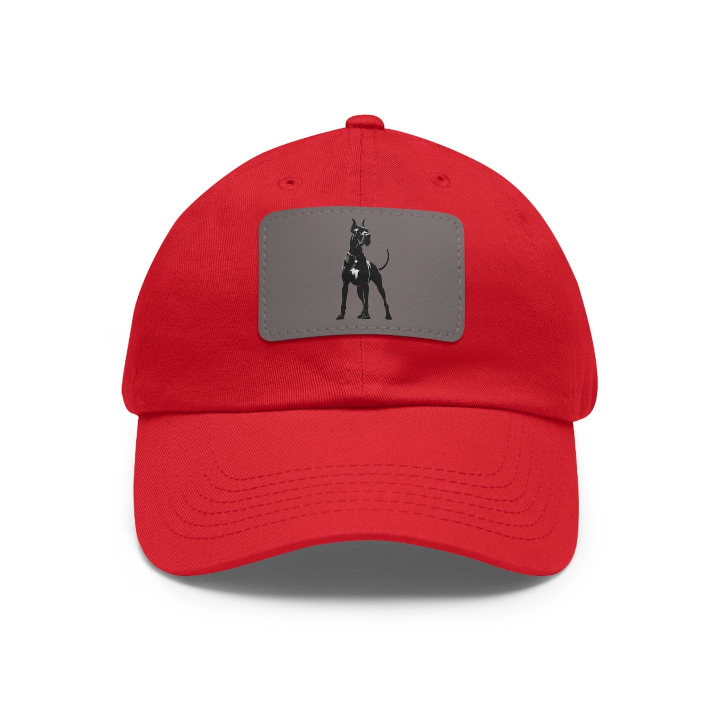 Great Dane with Cropped Ears Silhouette Low Profile Summer Ball Cap