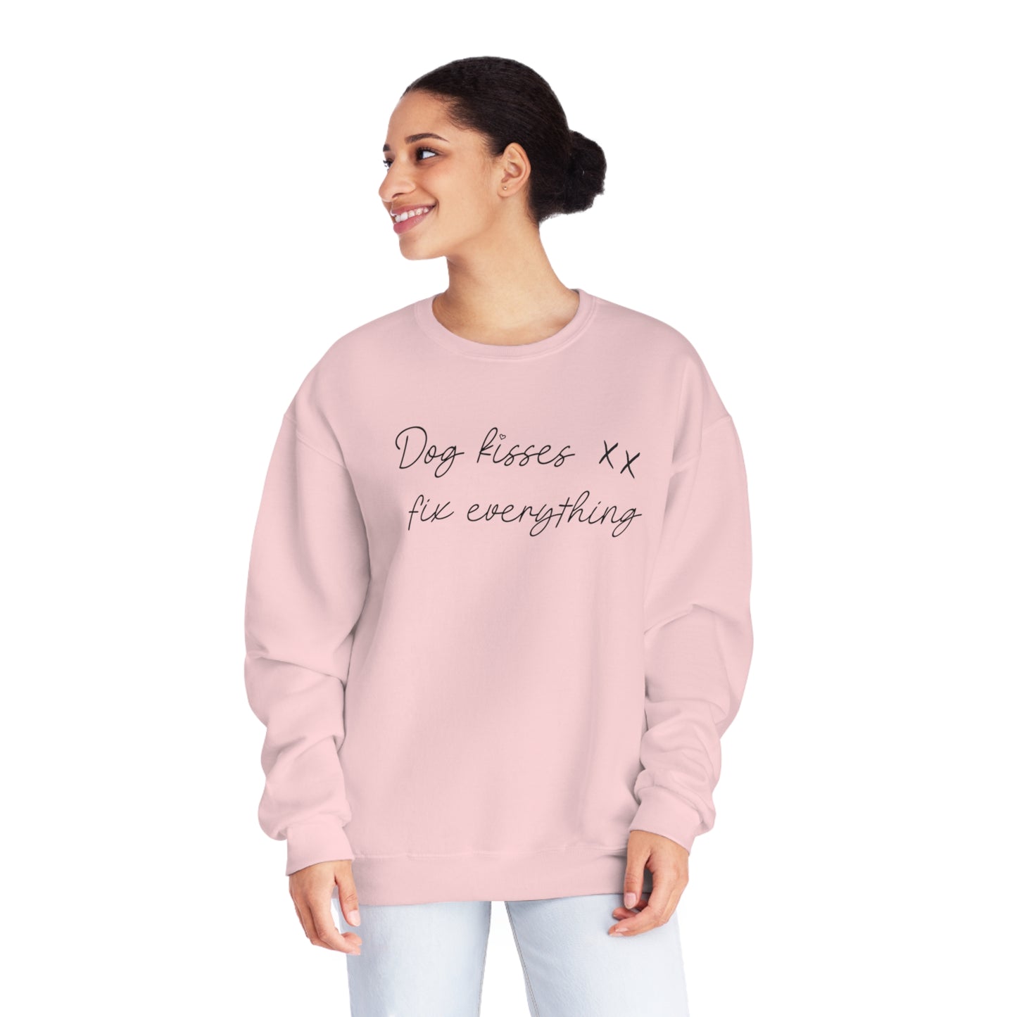 Dog Kisses Fix Everything Unisex NuBlend® Crewneck Sweatshirt