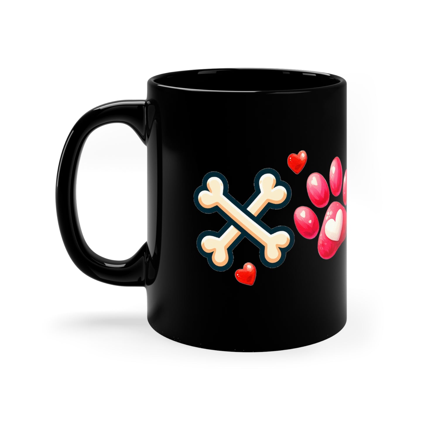 XOXO Valentine Dog Coffee Mugs, Valentine gift for dog lover, personalized coffee cups, dog lover gift, XOXO dog gift ,11oz Black Mug