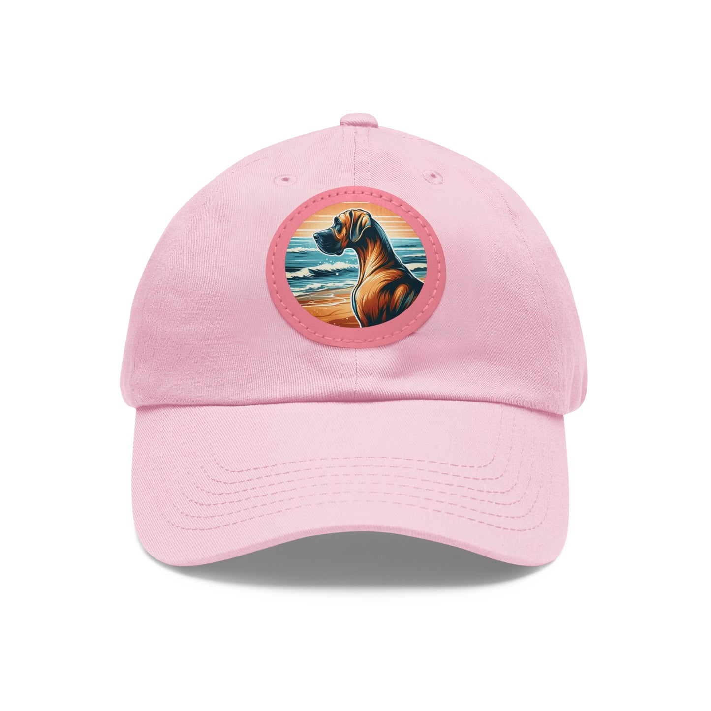 Retro Summer Vibes Fawn Great Dane Beach Summer Ball Cap