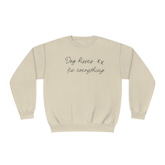 Dog Kisses Fix Everything Unisex NuBlend® Crewneck Sweatshirt