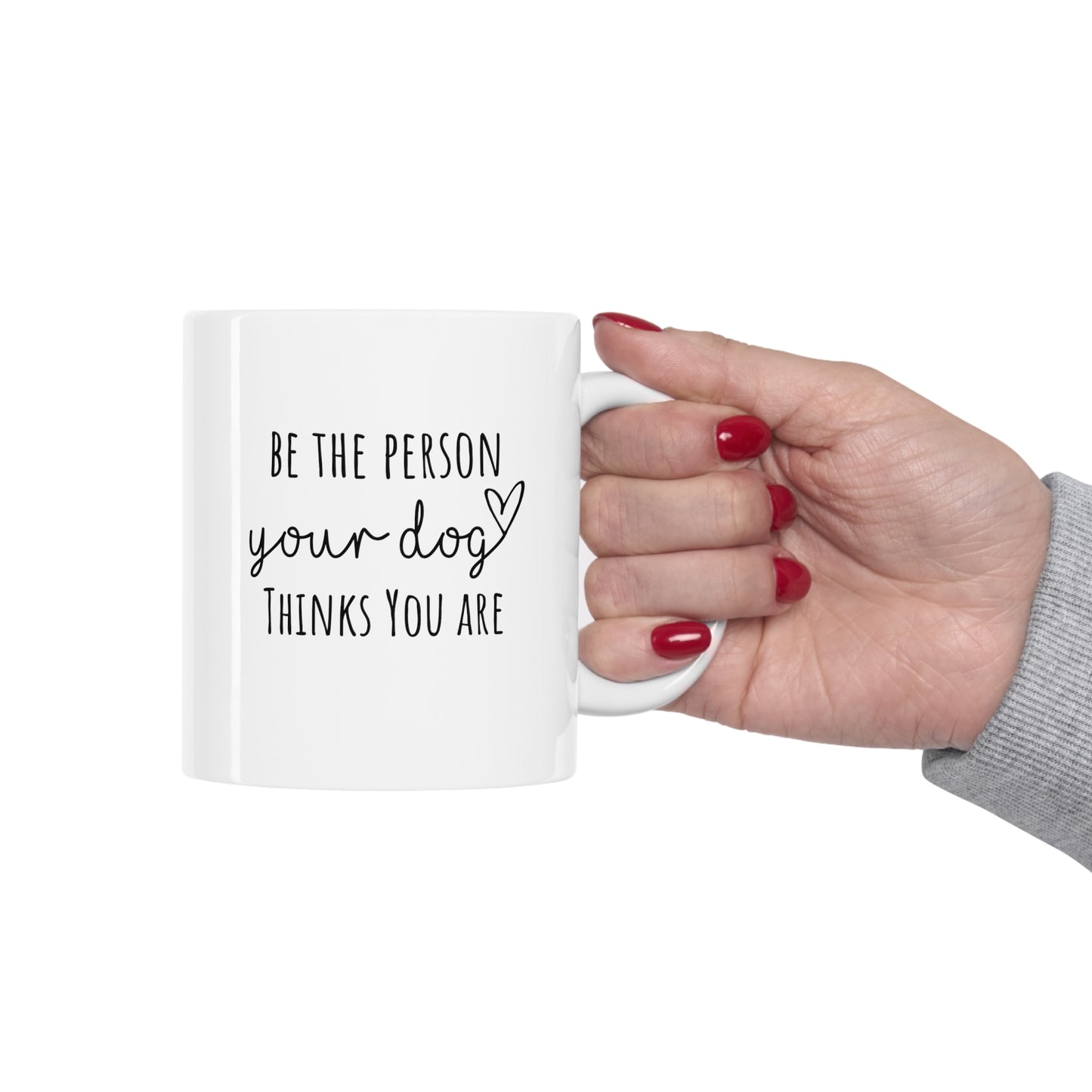 Be The Person Thinks You Are Pit Bull Floral Heart Ceramic Mug 11oz