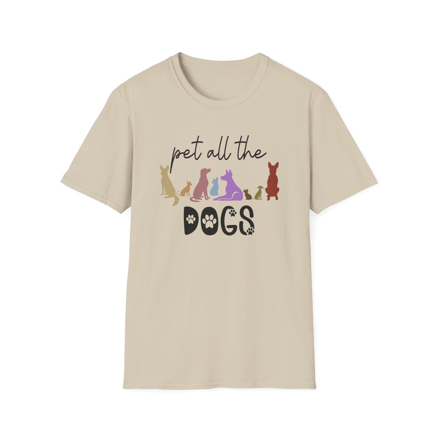 Pet All The Dogs Softstyle Tee - Four More Paws