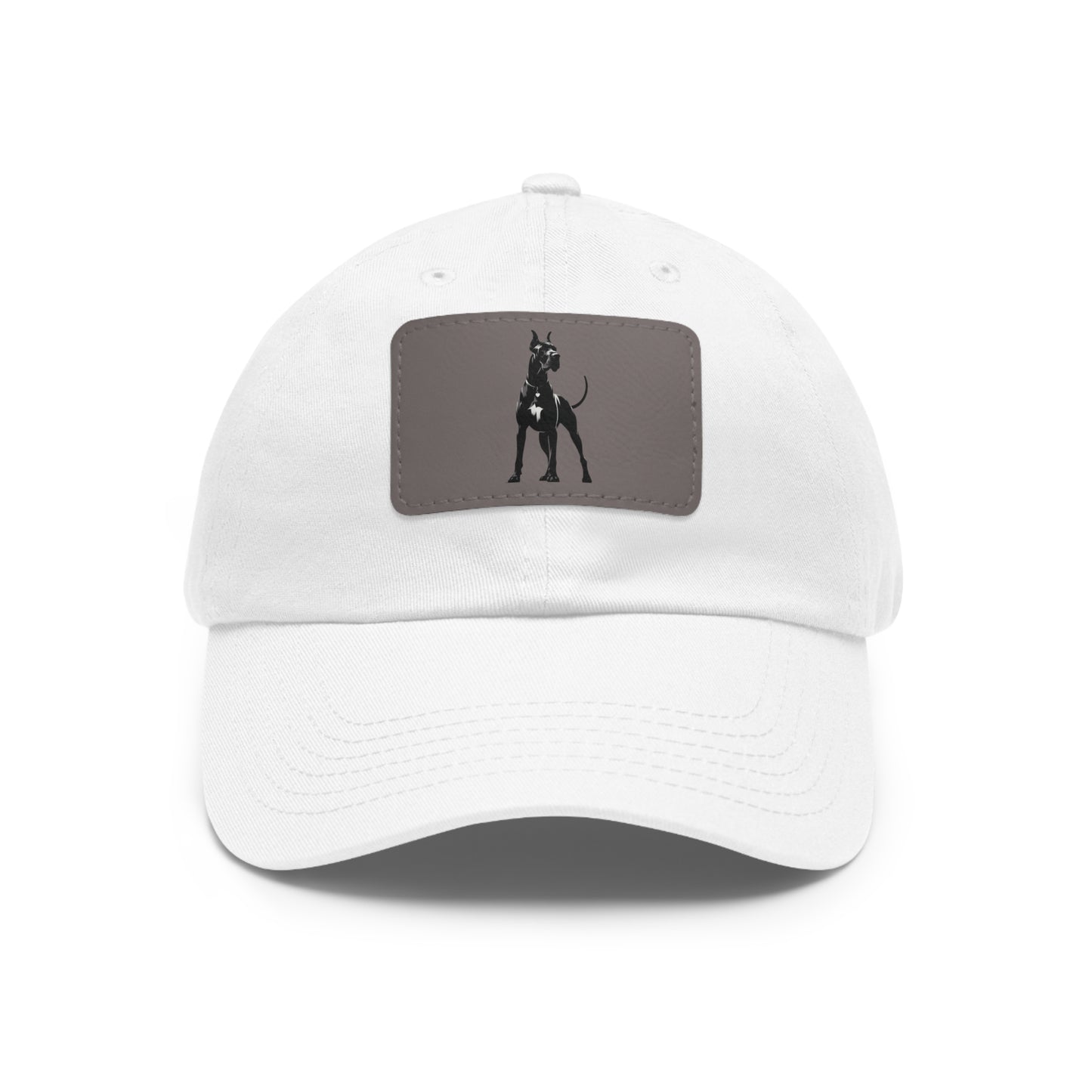 Great Dane with Cropped Ears Silhouette Low Profile Summer Ball Cap