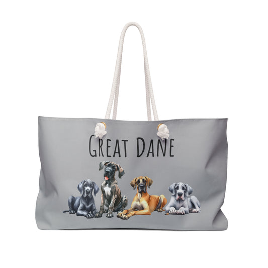 Great Dane Weekender Bag, Dog Mom Weekend Tote, Gifts for Great Dane Lovers