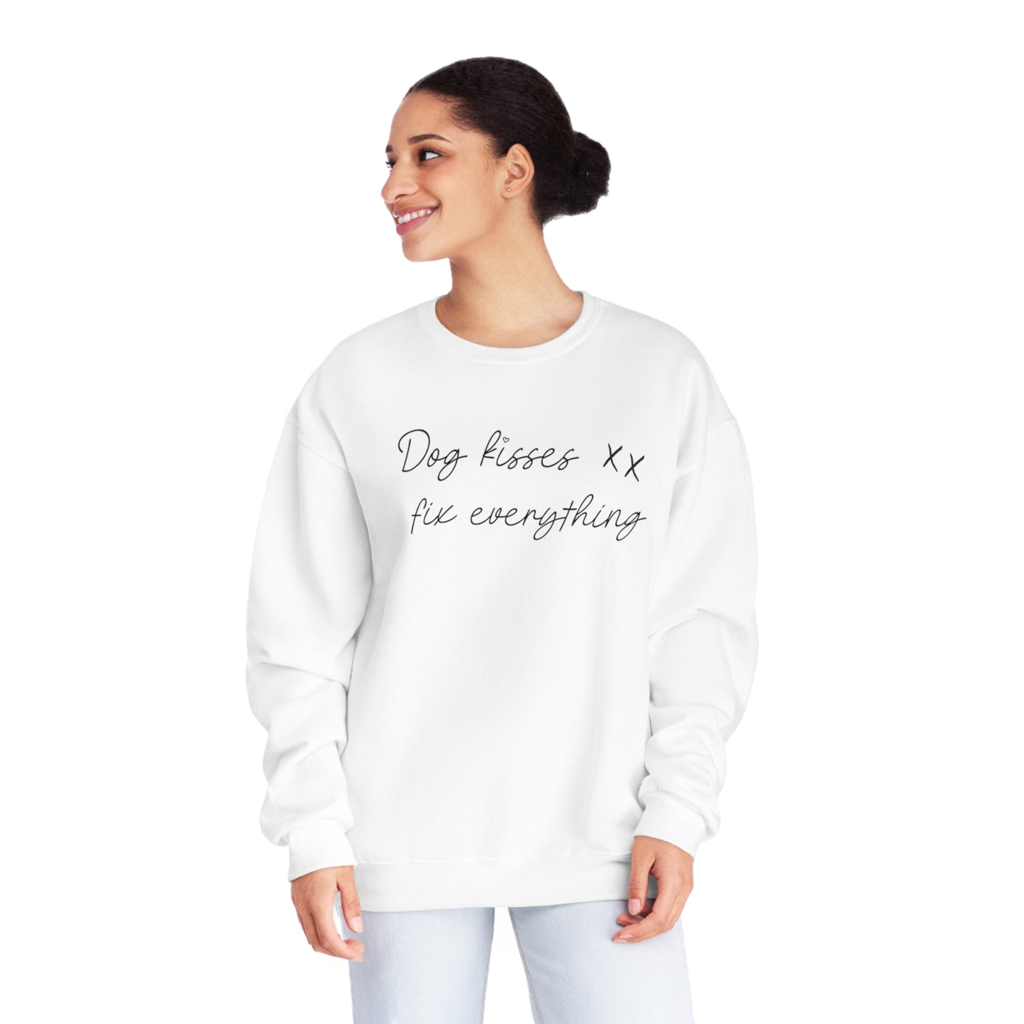 Dog Kisses Fix Everything Unisex NuBlend® Crewneck Sweatshirt