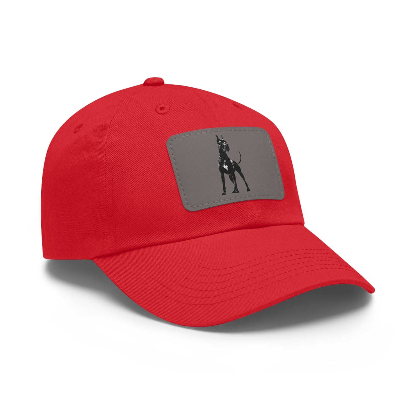 Great Dane with Cropped Ears Silhouette Low Profile Summer Ball Cap