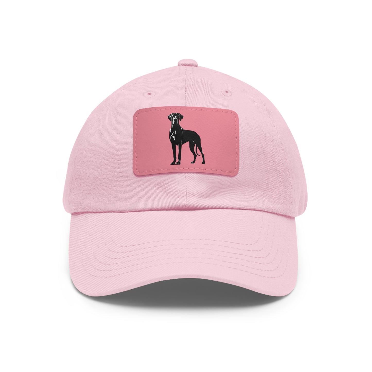 Great Dane with Natural Ears Silhouette Summer Ball Cap