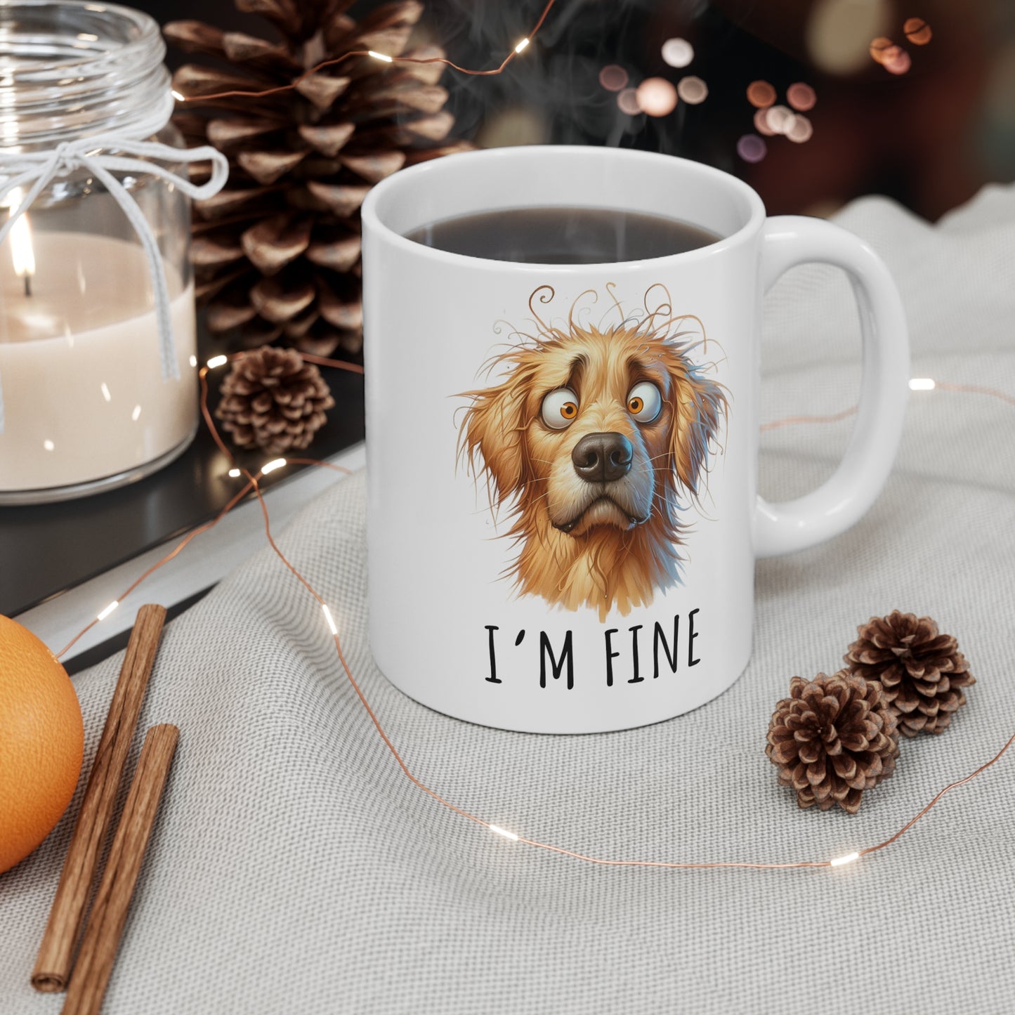 Golden Retriever Funny Mug Double Sided