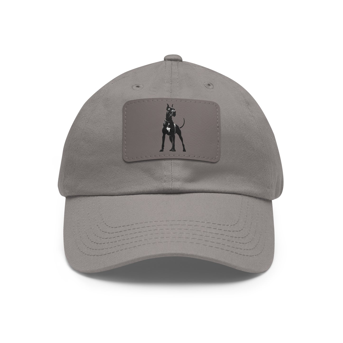 Great Dane with Cropped Ears Silhouette Low Profile Summer Ball Cap