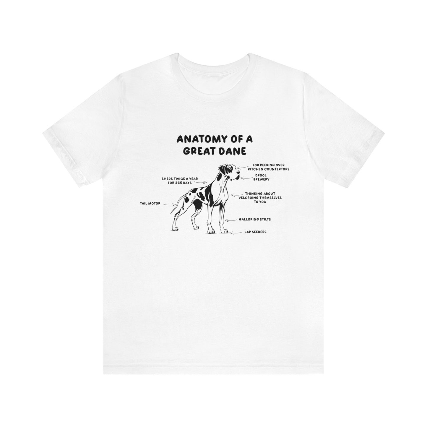 Anatomy of a Great Dane Funny Shirt