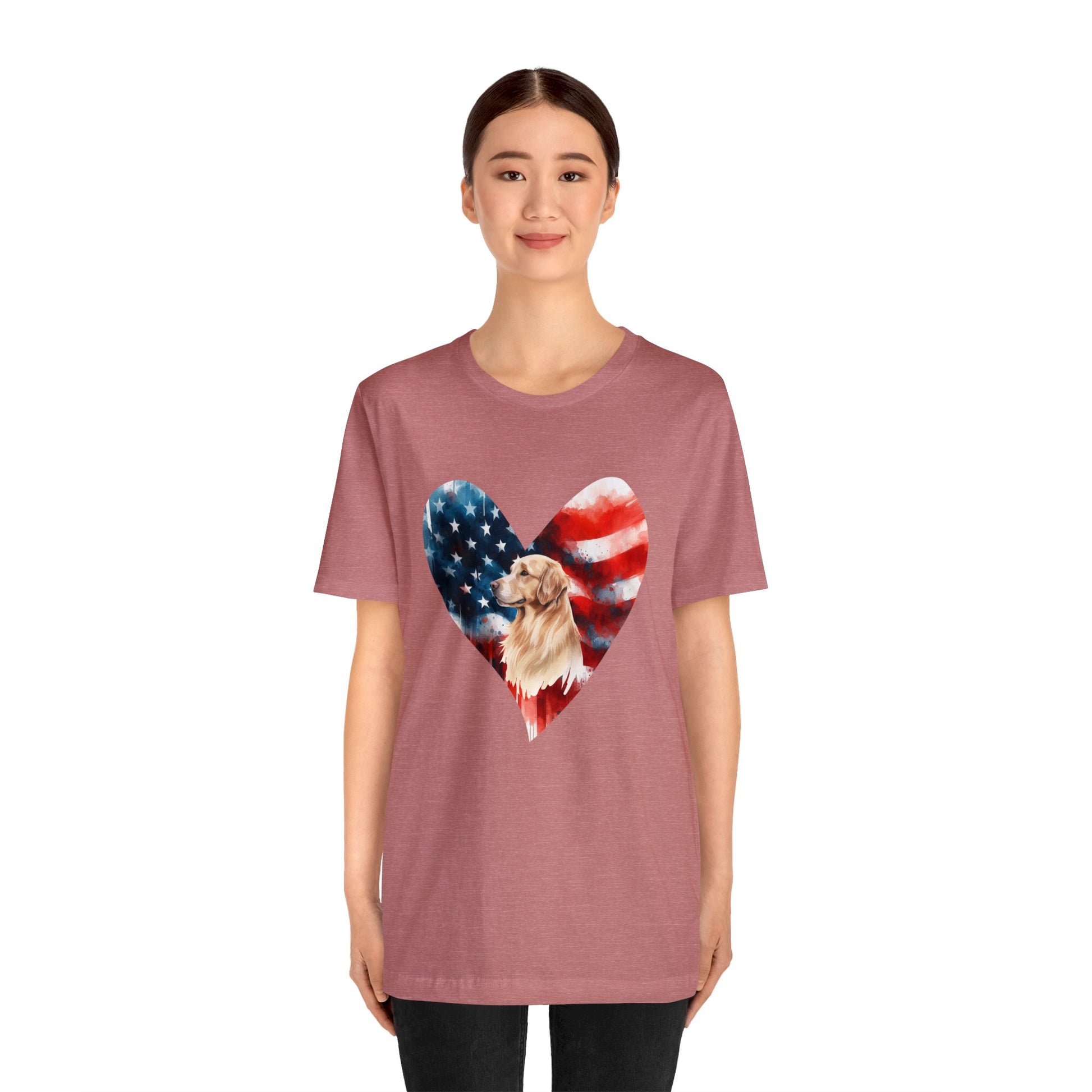 Golden Retriever American Flag - Four More Paws