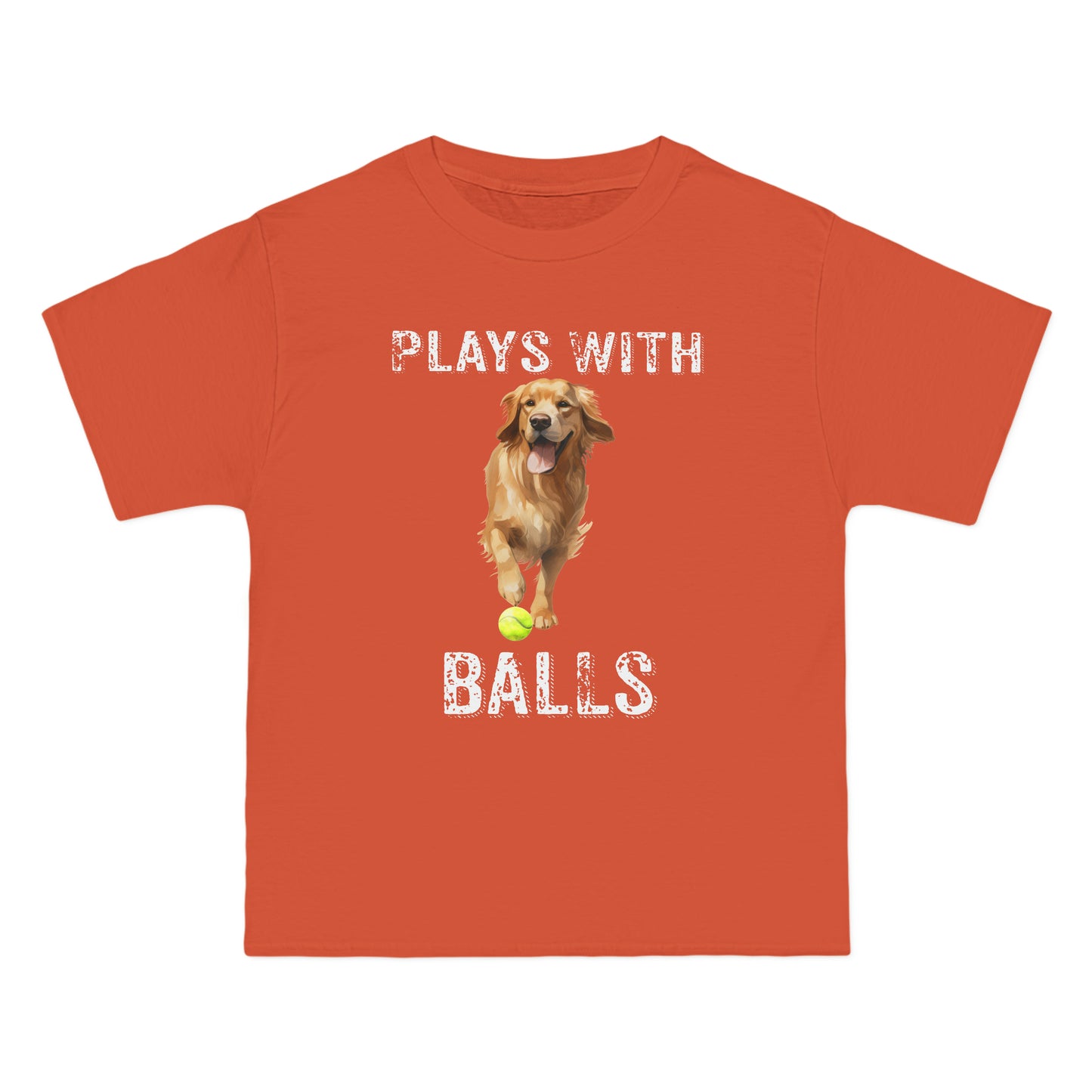 Plays With Balls Funny Golden Retriever T-Shirt - Four More Paws