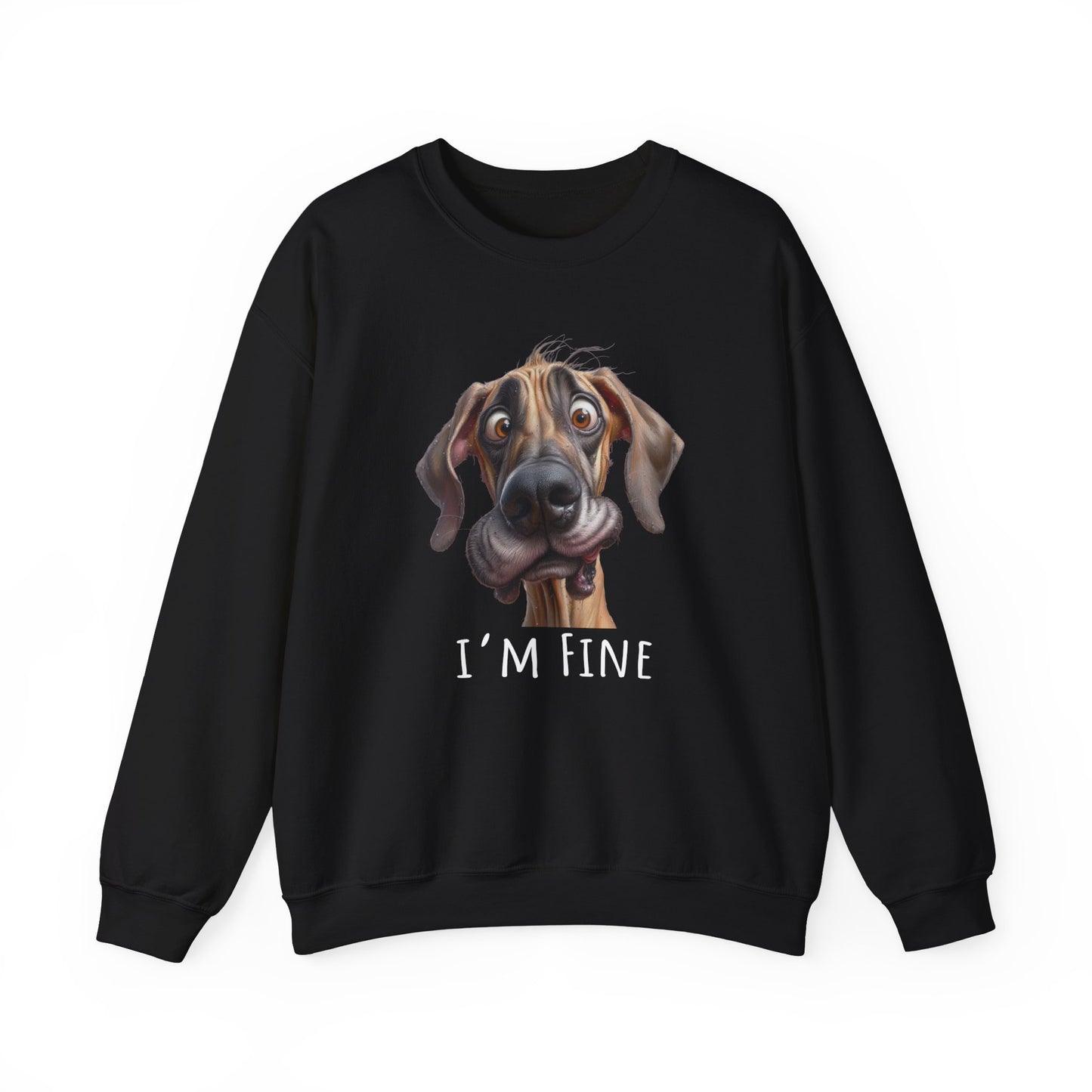 I'm Fine Funny Fawn Unisex Heavy Blend™ Crewneck Sweatshirt