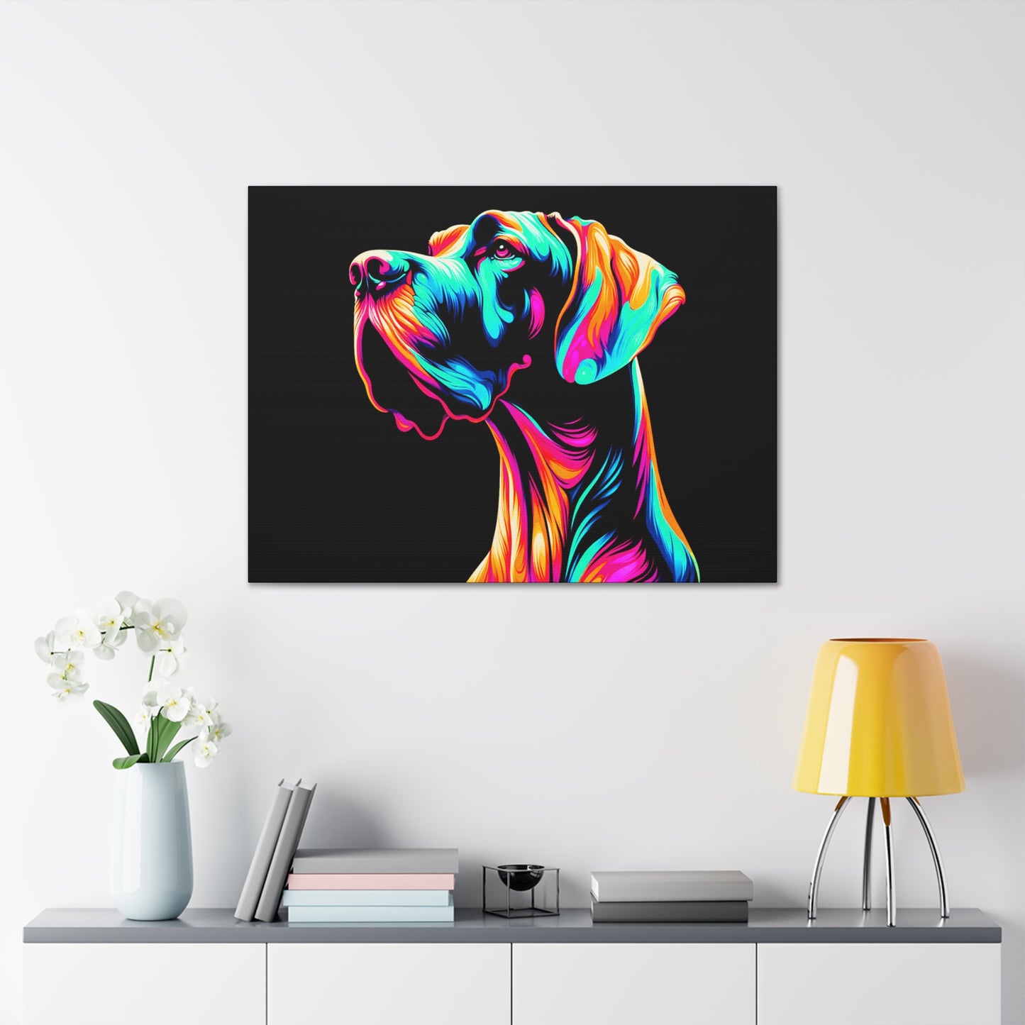 Neon Great Dane Wall Decor 