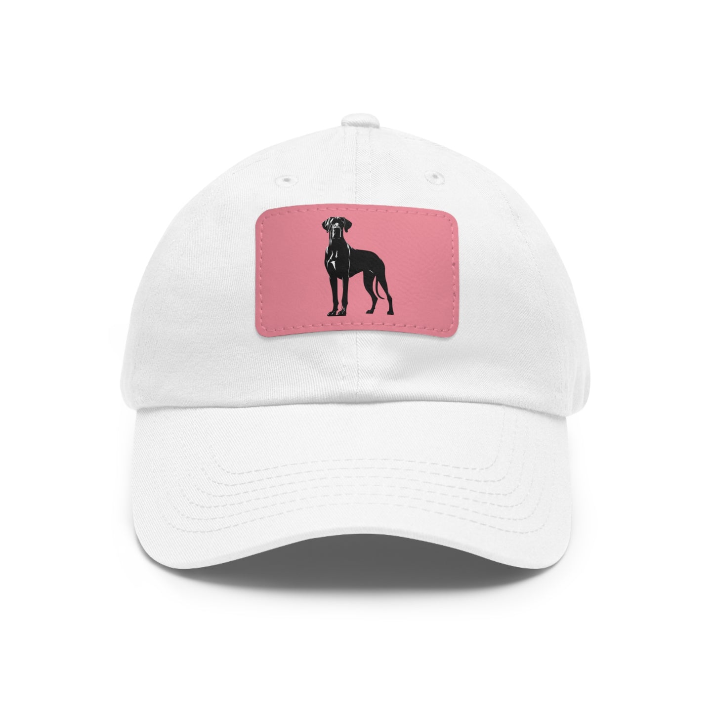 Great Dane with Natural Ears Silhouette Summer Ball Cap