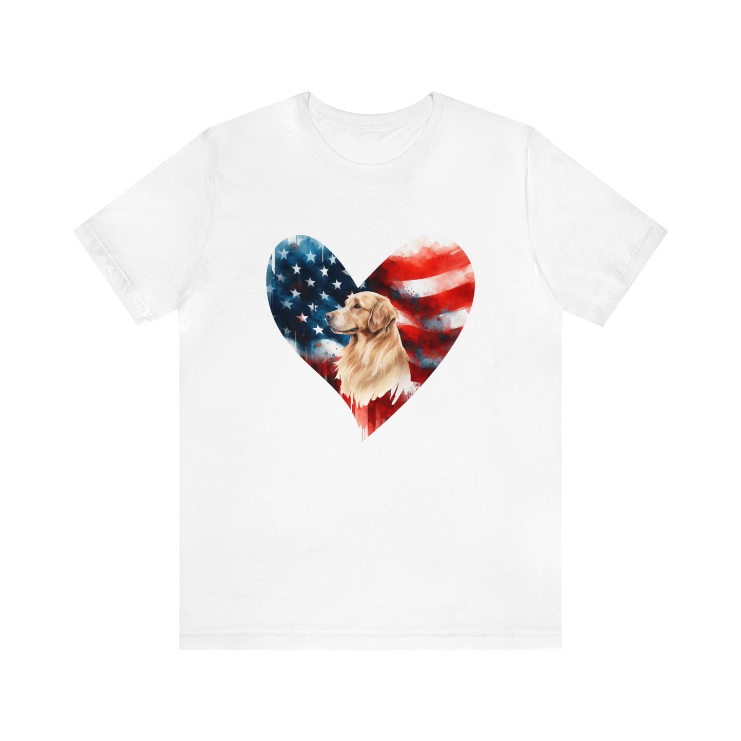 Golden Retriever American Flag - Four More Paws