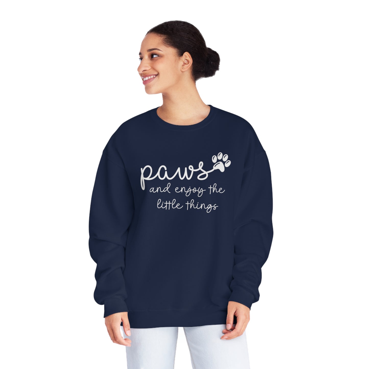 Paws and Enjoy The Little Things Unisex NuBlend® Crewneck Sweatshirt