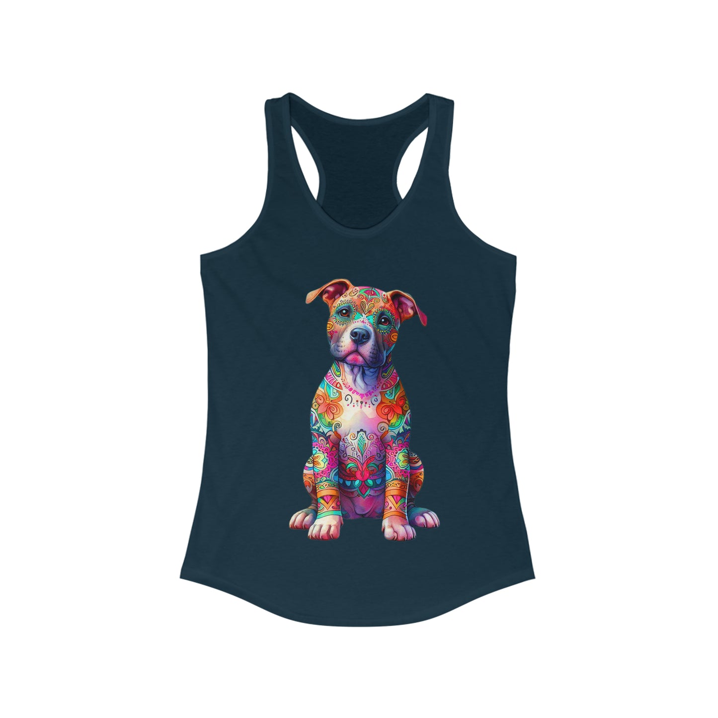 Bright Neon Pit Bull Women's Ideal Racerback Tank