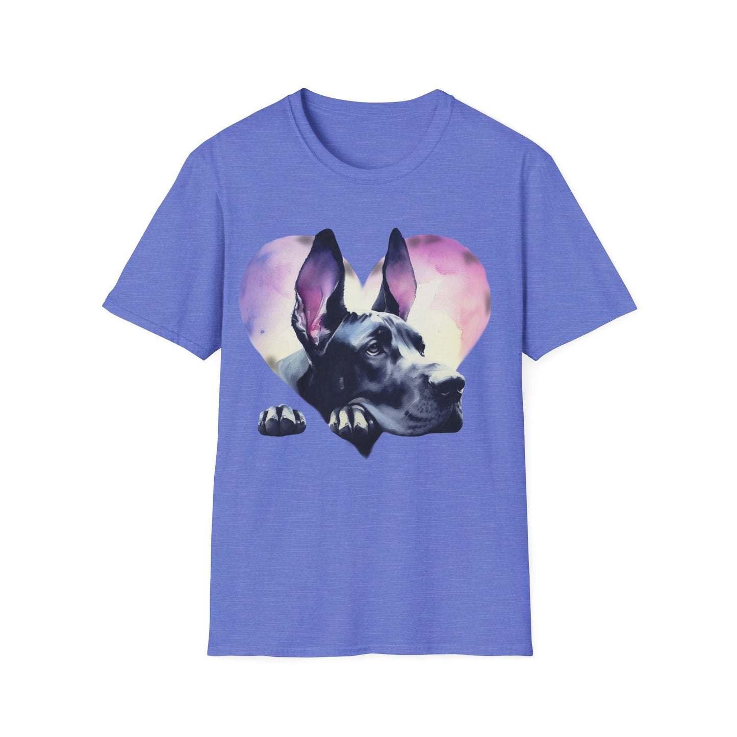 Great Dane Heart Abstract Unisex Softstyle T-Shirt