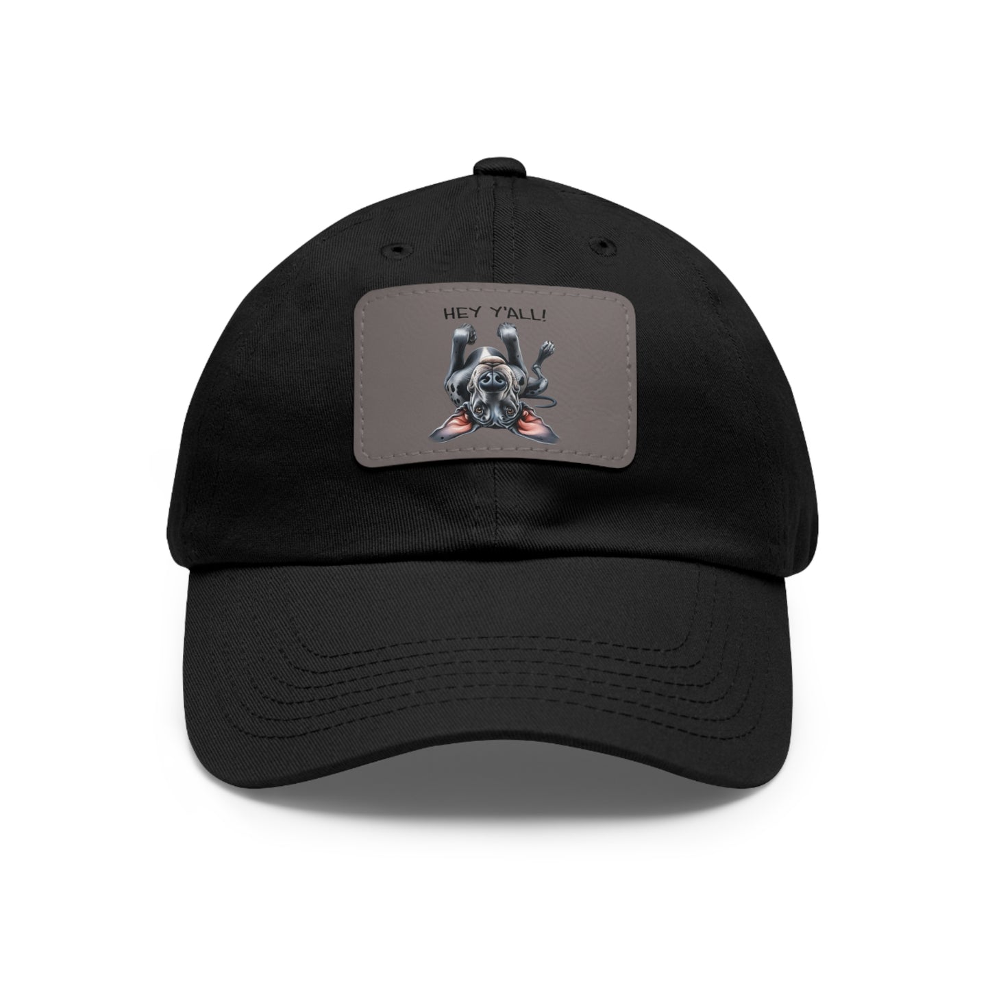 Hey Y'all Funny Black Great Dane Summer Ball Cap