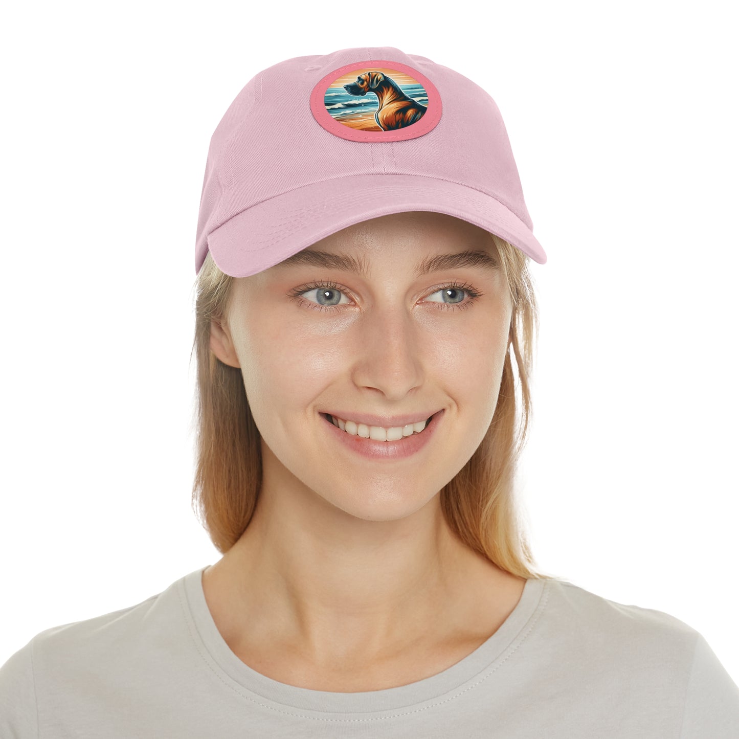 Retro Summer Vibes Fawn Great Dane Beach Summer Ball Cap