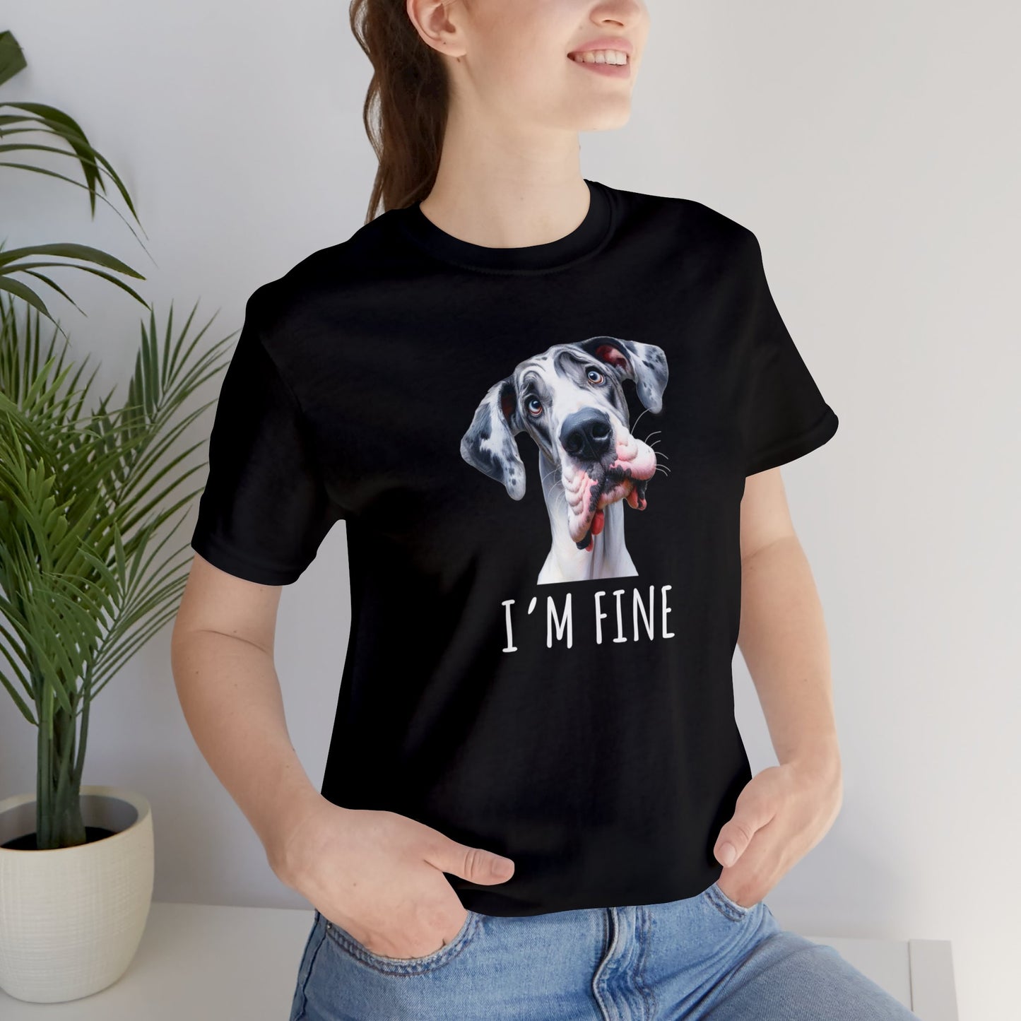 Harlequin Great Dane I'm Fine