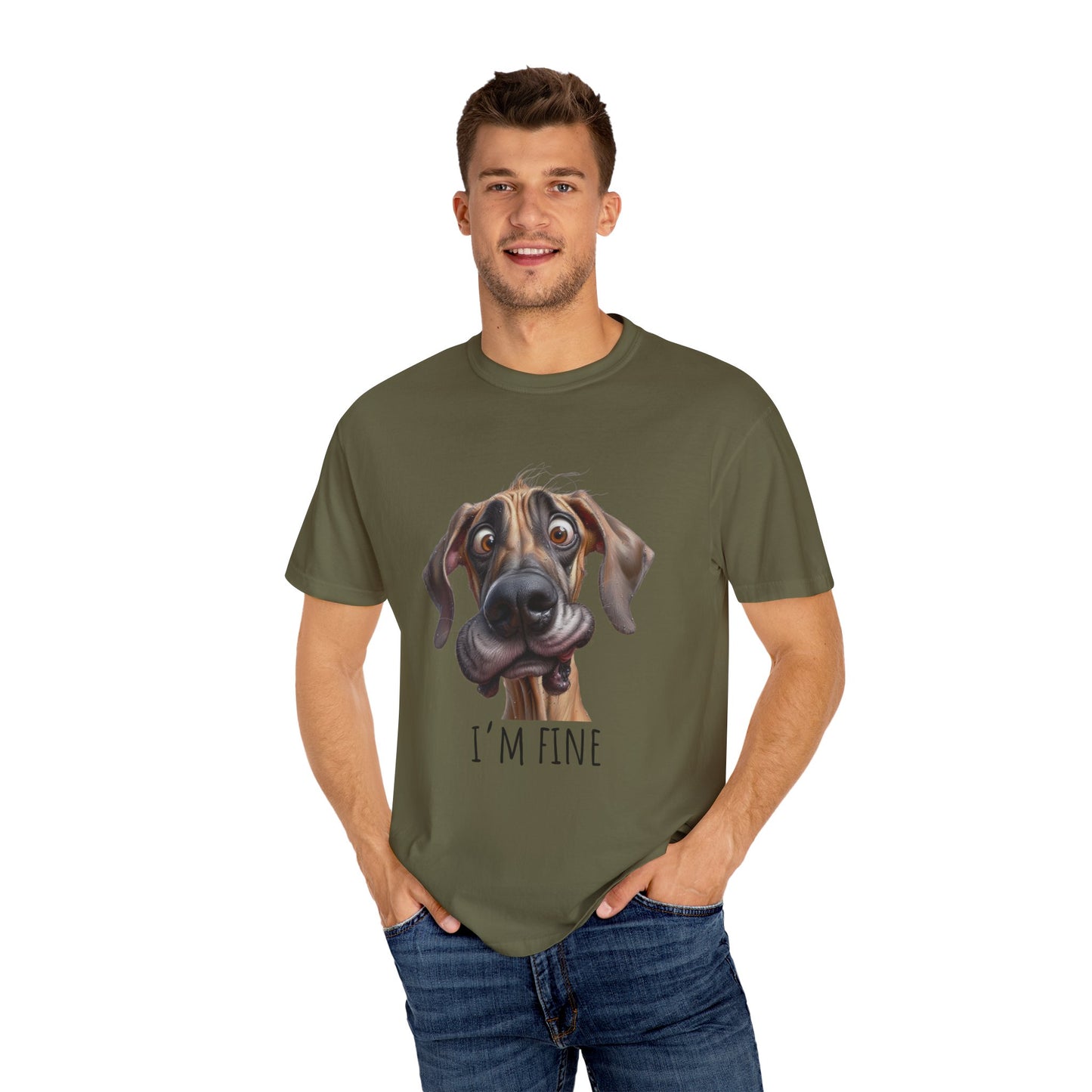 I'm Fine, Great Dane Dog T-Shirt, Funny Gift, Great Dane Owner, Gift for Dog Owners, T-Shirt unisex Clothing Apparel, Funny T-Shirt