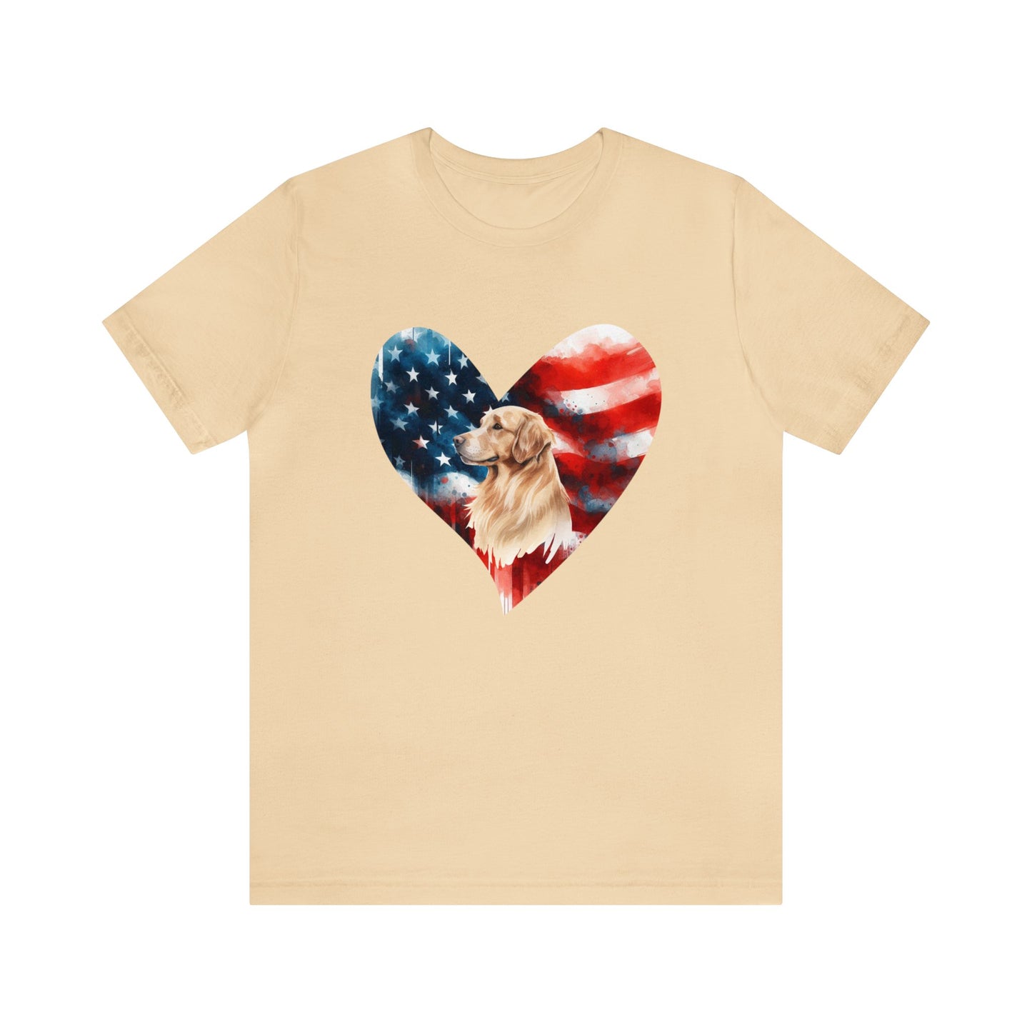 Golden Retriever American Flag - Four More Paws