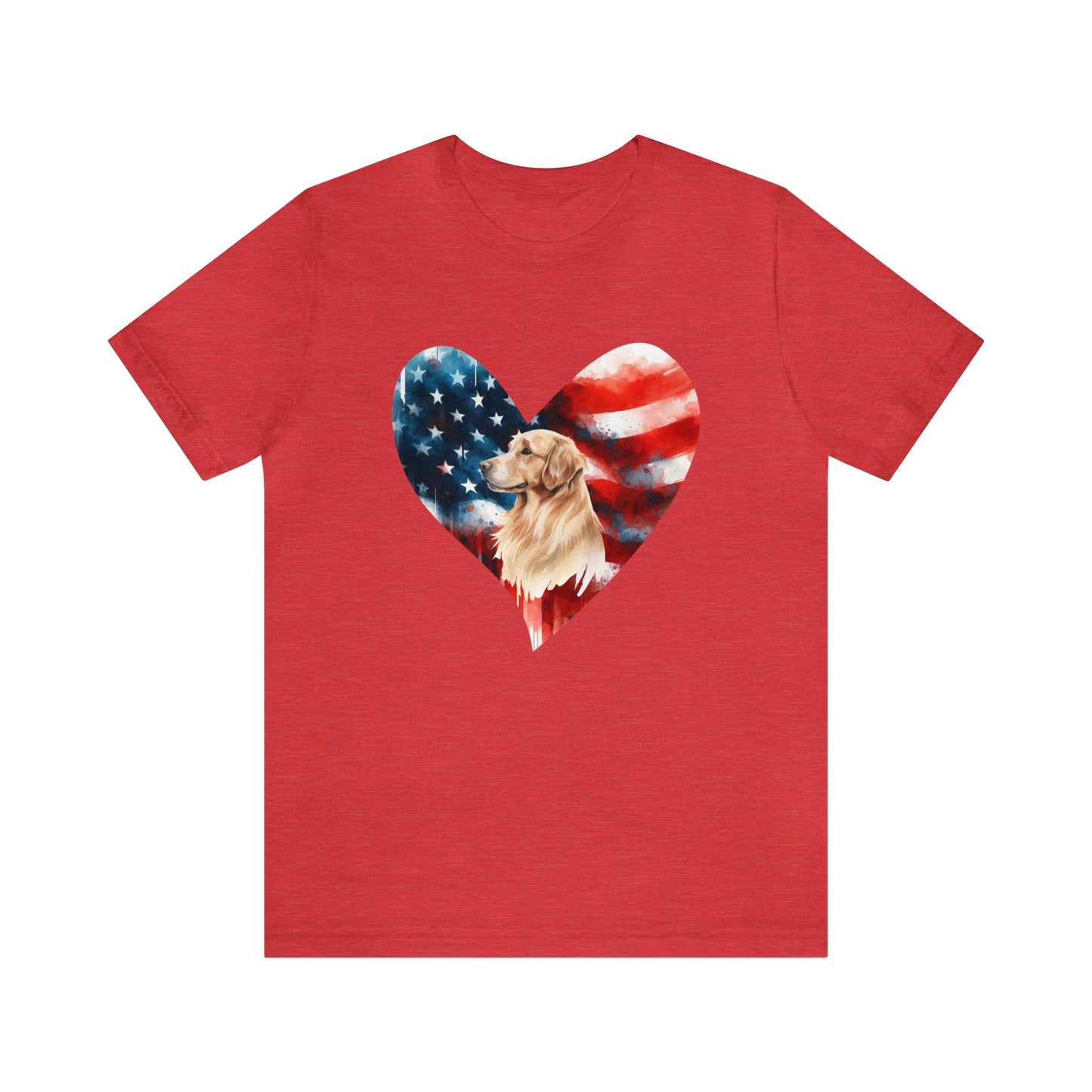 Golden Retriever American Flag - Four More Paws