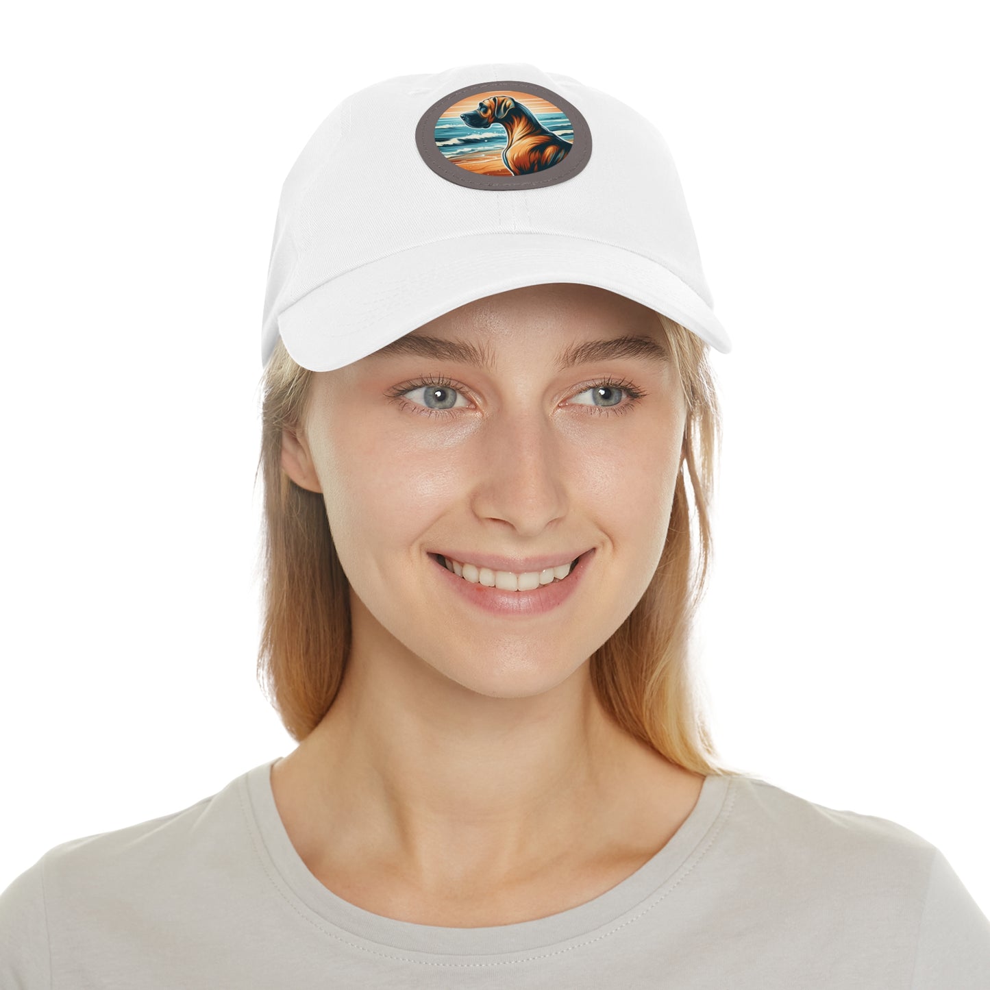 Retro Summer Vibes Fawn Great Dane Beach Summer Ball Cap