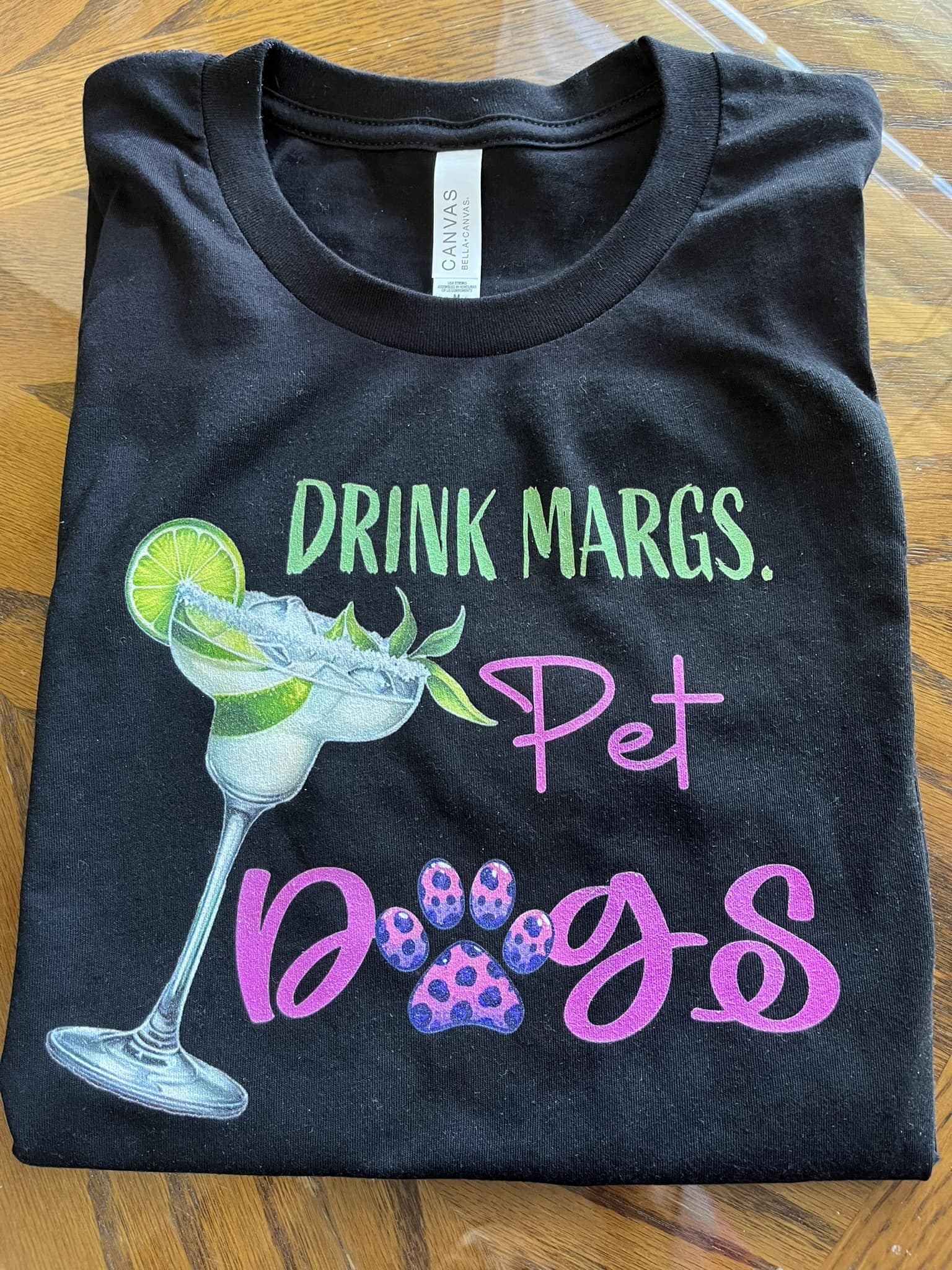 Margarita's and Dogs Tee - Four More Paws