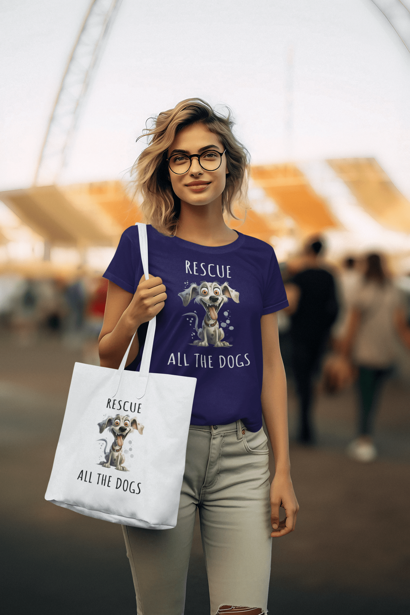 Rescue All The Dogs Tee - Four More Paws