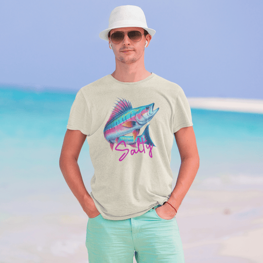 Salty Outdoor Fishing Tee Shirt - Four More Paws