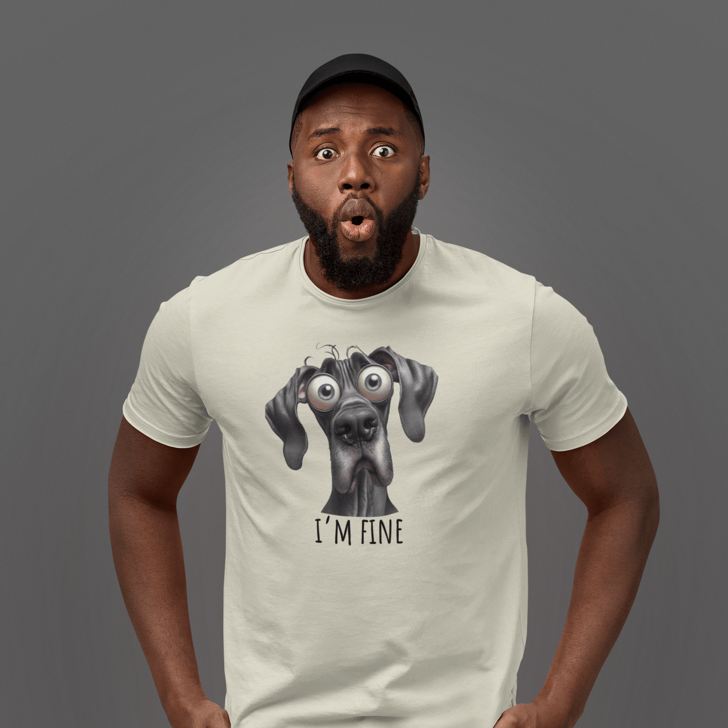 I'm Fine Great Dane Unisex Heavy Cotton Tee - Four More Paws