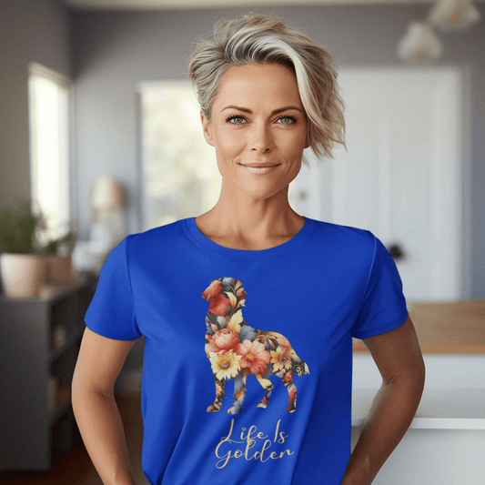 Life is Golden Floral Tee - Four More Paws