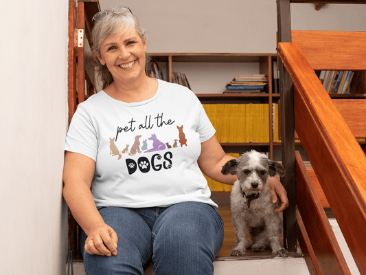 Pet All The Dogs Softstyle Tee - Four More Paws