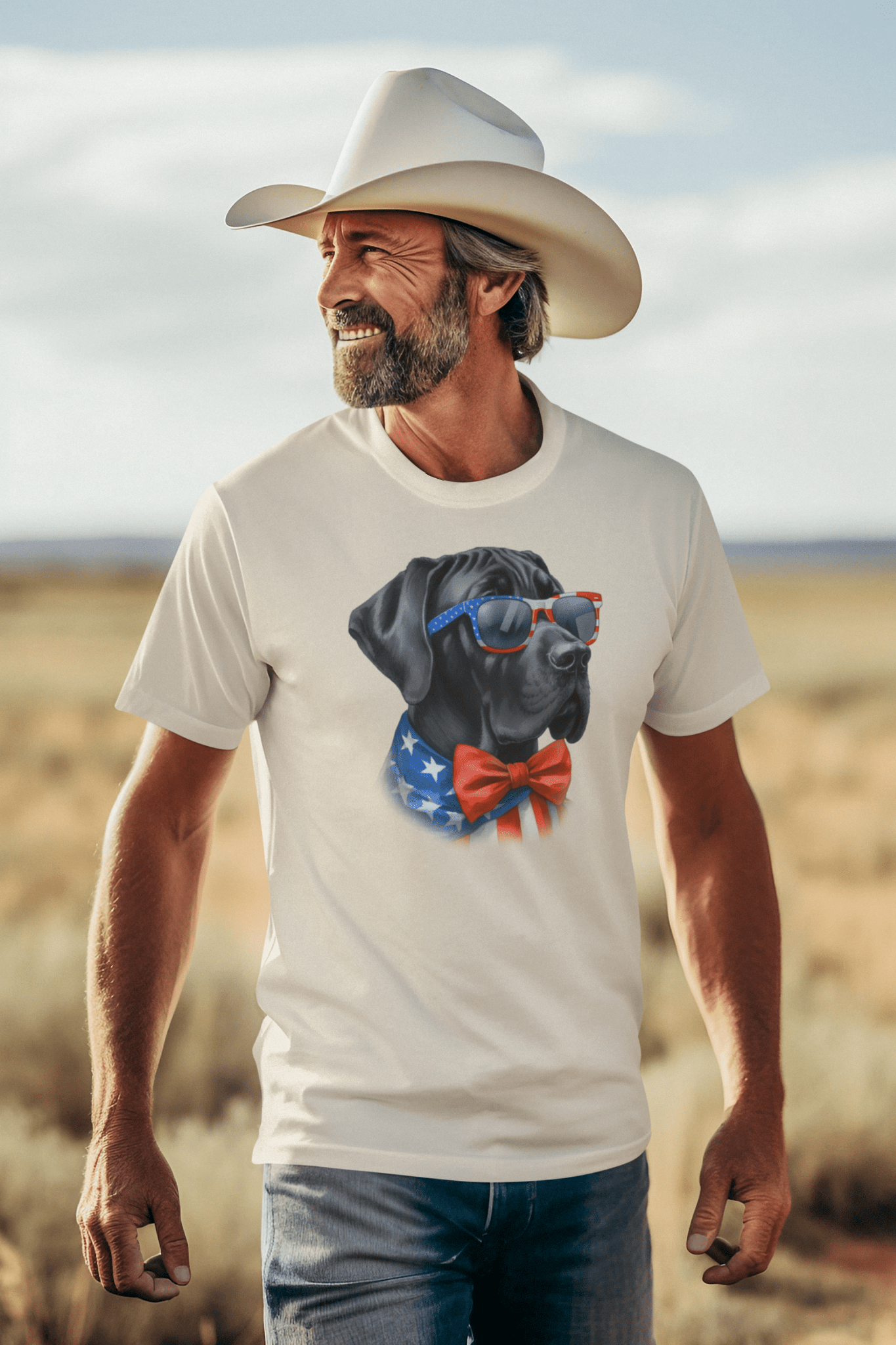 Patriotic Great Dane Tee - Four More Paws